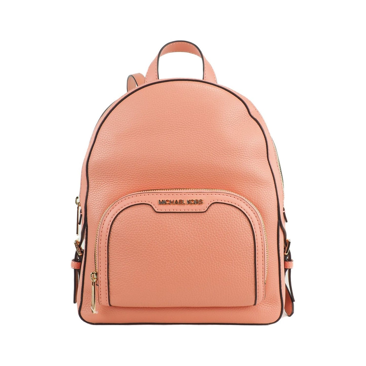 Michael Kors Jaycee Medium Sherbert Pebbled Leather Zip Pocket Backpack Bookbag Michael Kors