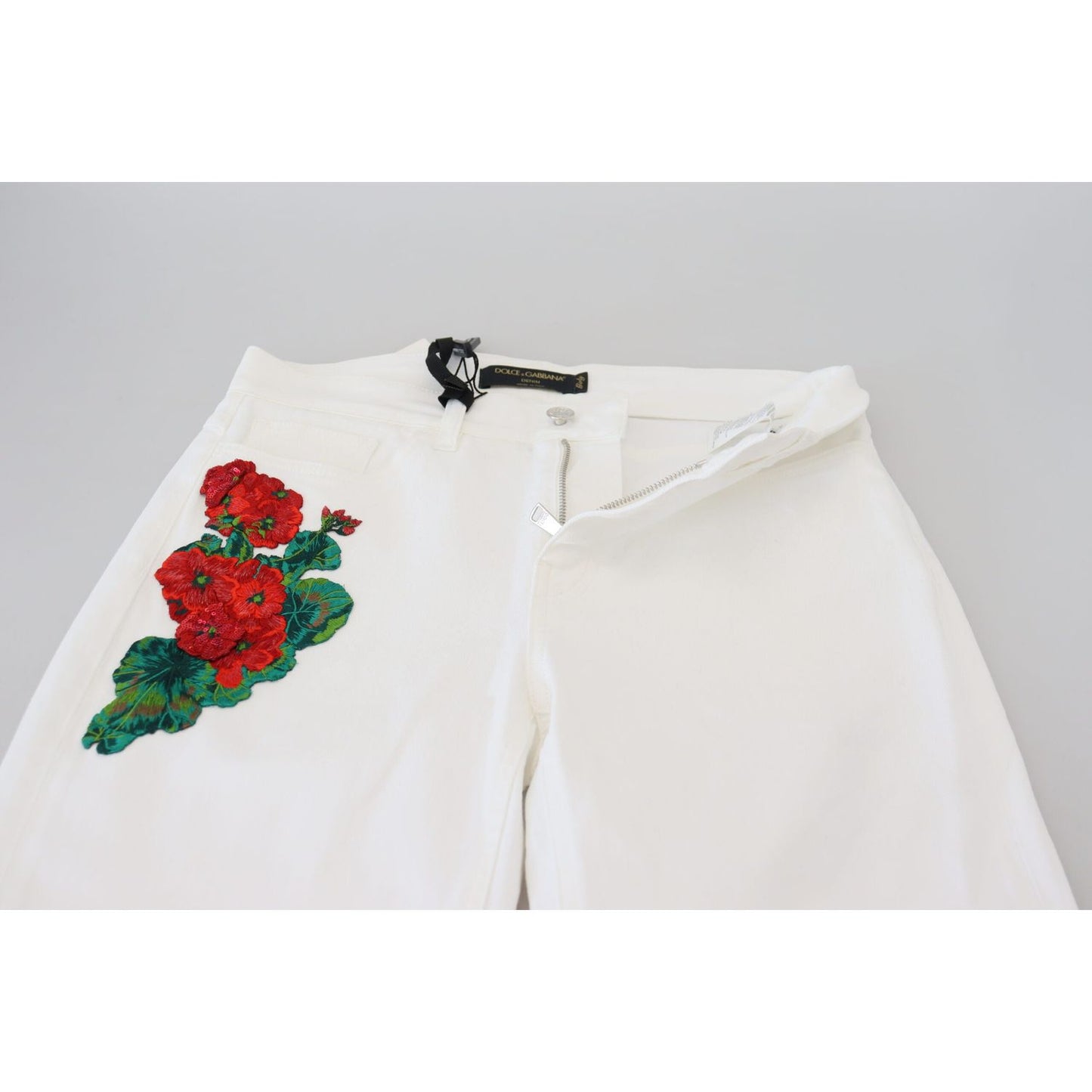 Dolce & Gabbana Elegant White Mid Waist Skinny Jeans Dolce & Gabbana