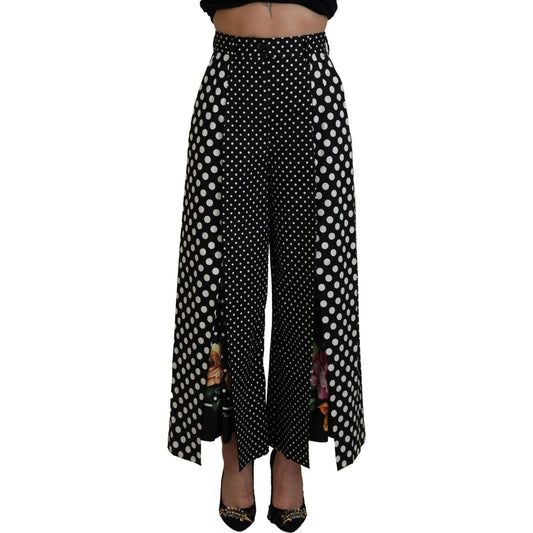 Dolce & Gabbana Elegant High-Waist Polka Dot Pants Dolce & Gabbana