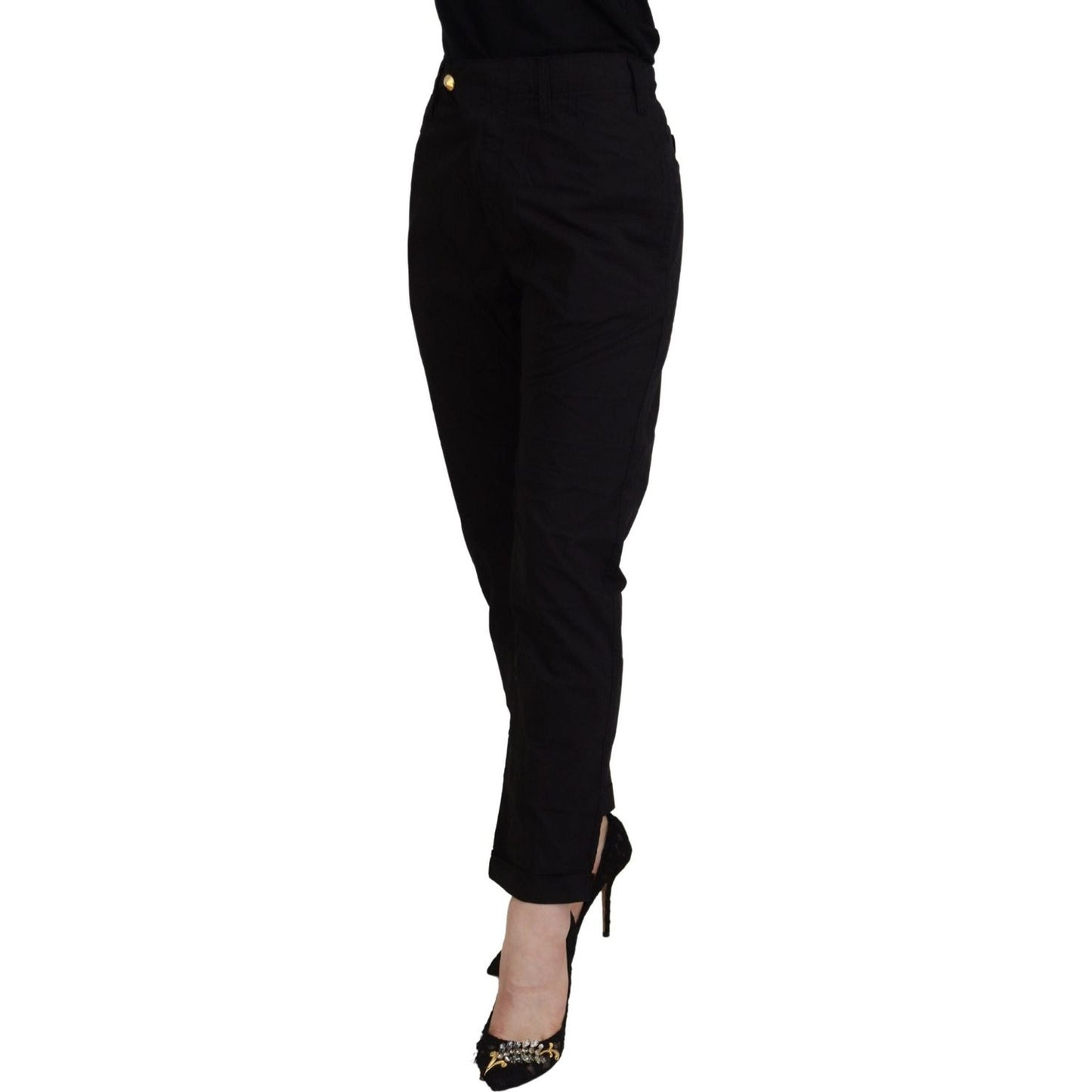 CYCLE Chic Tapered Black Cotton Pants CYCLE