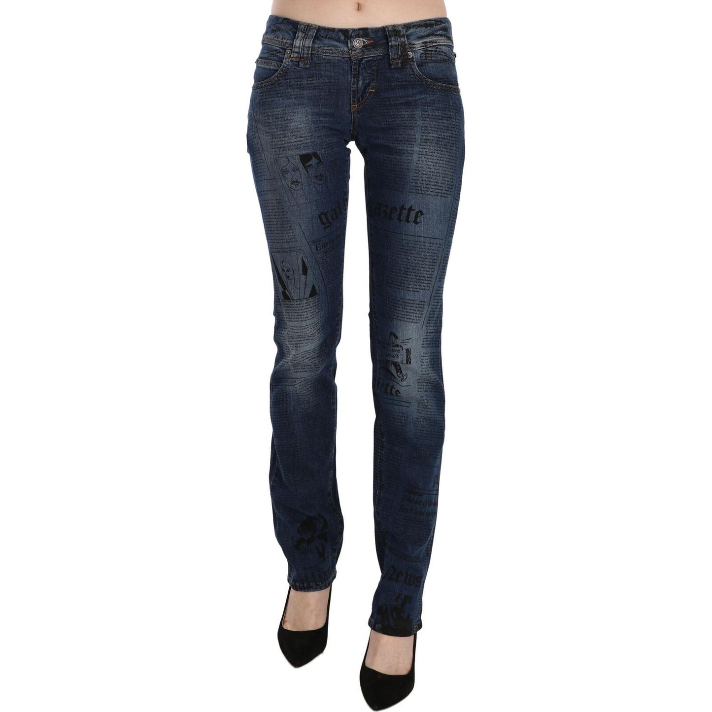 John Galliano Chic Blue Gazette Skinny Denim John Galliano