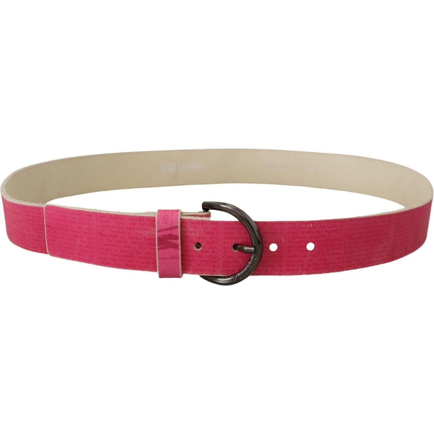 John Galliano Elegant Pink Leather Fashion Belt John Galliano