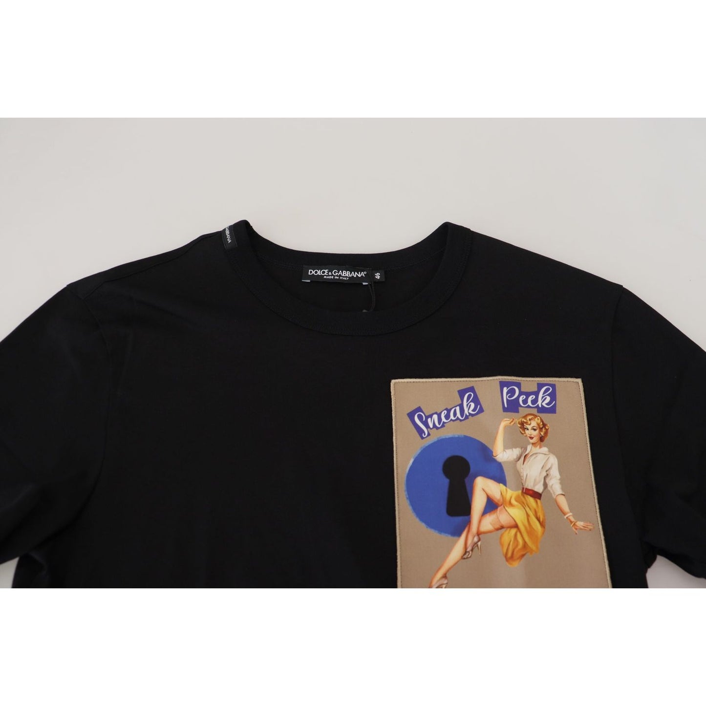 Dolce & Gabbana Chic Black Cotton Tee for the Modern Man Dolce & Gabbana