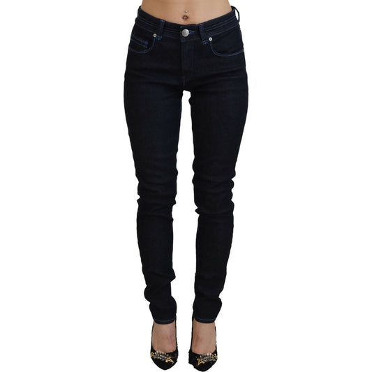 Acht Dark Blue Low Waist Slim Fit Women Denim Jeans