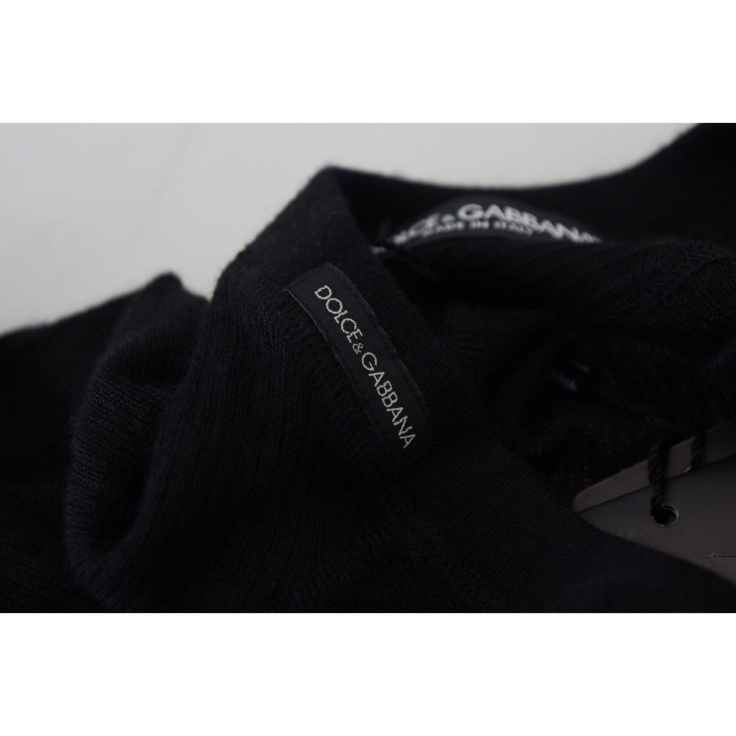 Dolce & Gabbana Elegant Black Cashmere Pullover Sweater Dolce & Gabbana