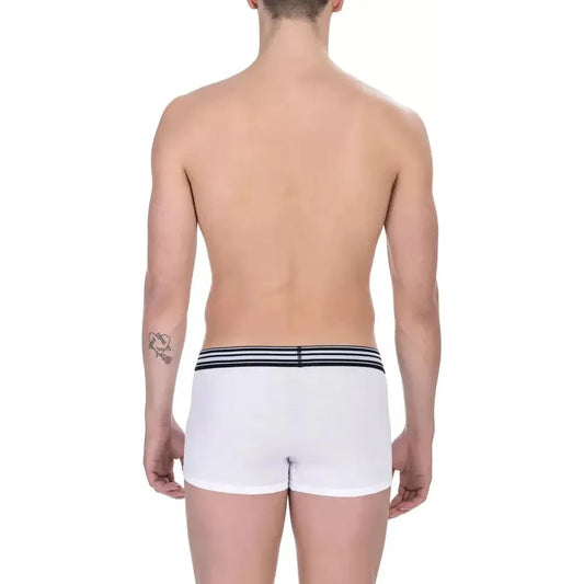 Bikkembergs White Cotton Men Underwear Trunk Pack Bikkembergs