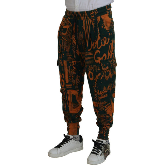 Dolce & Gabbana Multicolor Silk Blend Jogger Cargo Pants Dolce & Gabbana