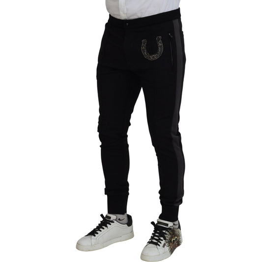 Dolce & Gabbana Elegant Black Jogger Pants in Luxe Wool Blend Dolce & Gabbana