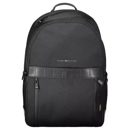 Tommy Hilfiger Black Nylon Men Backpack Tommy Hilfiger