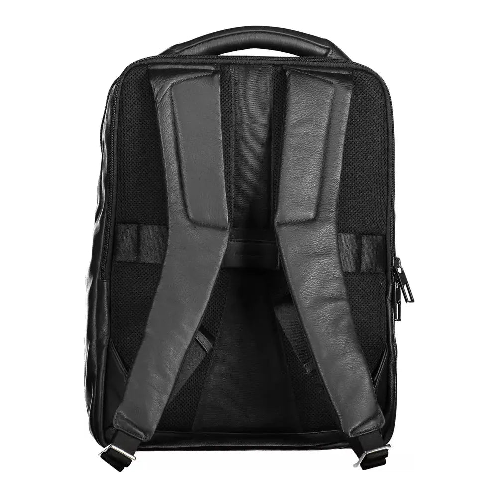 Piquadro Black Leather Men Backpack Piquadro