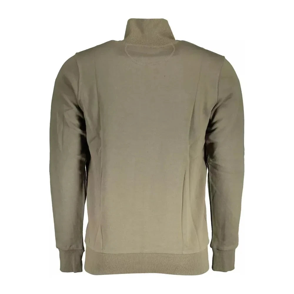 La Martina Green Cotton Men Sweater La Martina