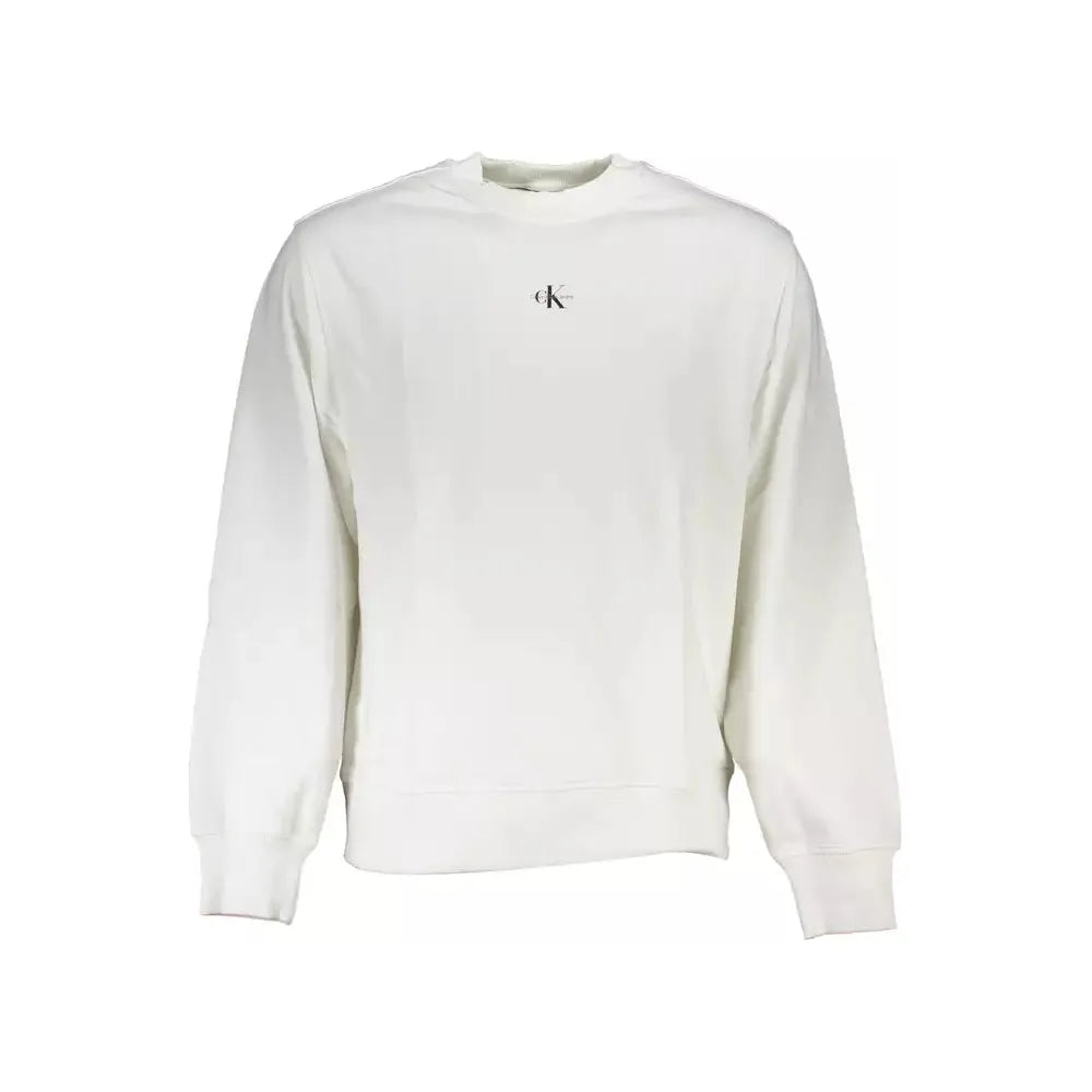 Calvin Klein White Cotton Men Sweater