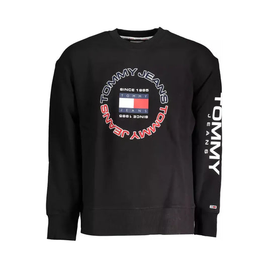 Tommy Hilfiger Black Cotton Men Sweater Tommy Hilfiger