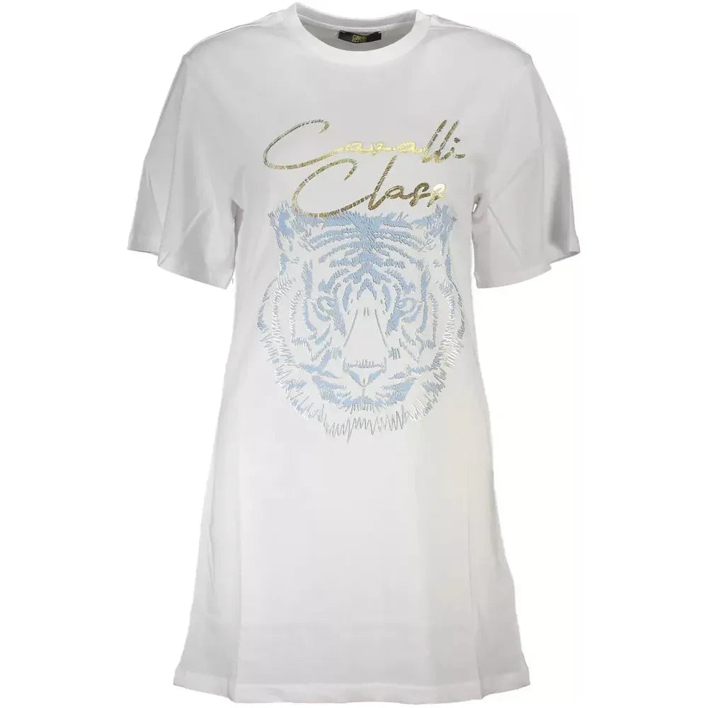 Cavalli Class White Cotton Women T-Shirt Cavalli Class