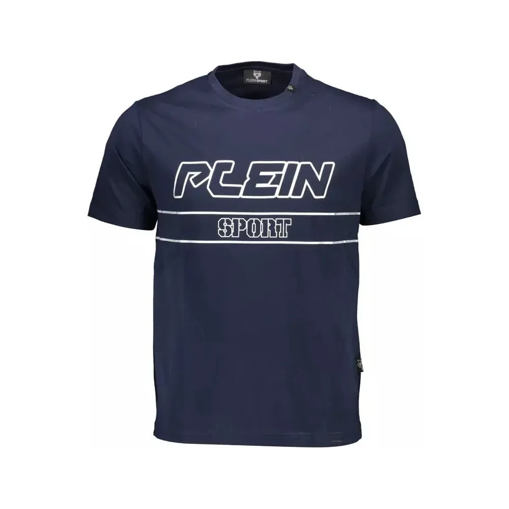 Plein Sport Blue Cotton Men T-Shirt Plein Sport