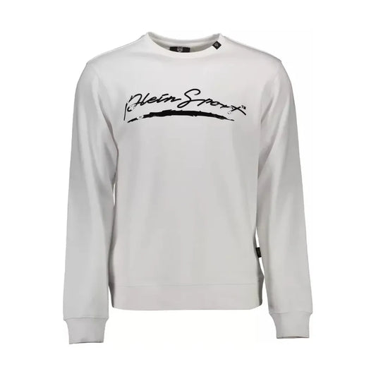 Plein Sport White Cotton Men Sweater Plein Sport