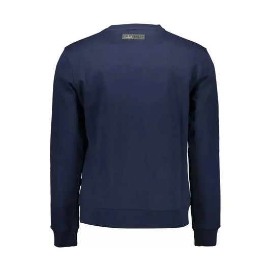 Plein Sport Blue Cotton Men Sweater Plein Sport