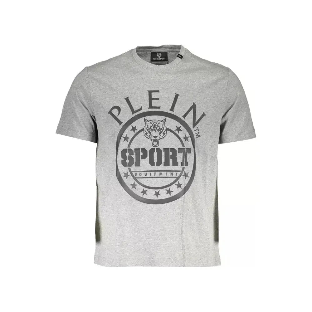 Plein Sport Gray Cotton Men T-Shirt Plein Sport