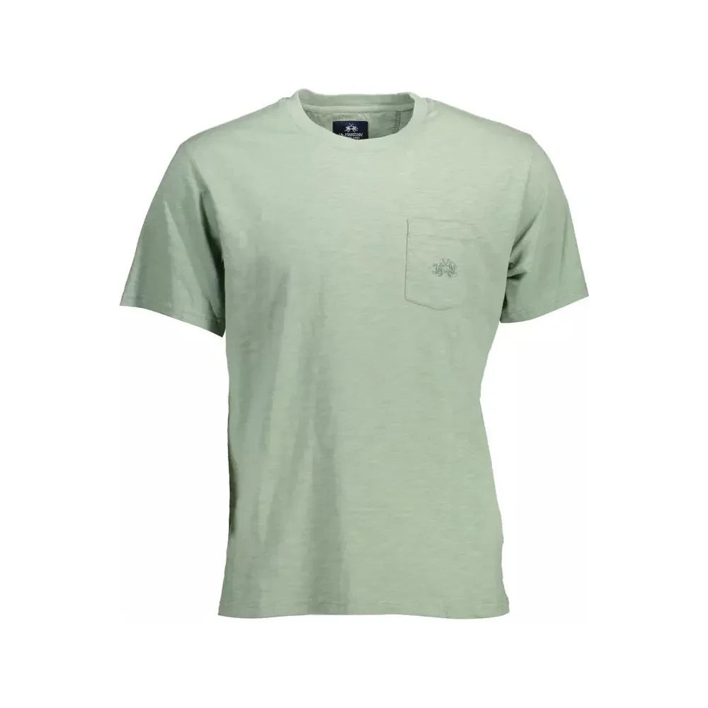 La Martina Green Cotton Men T-Shirt