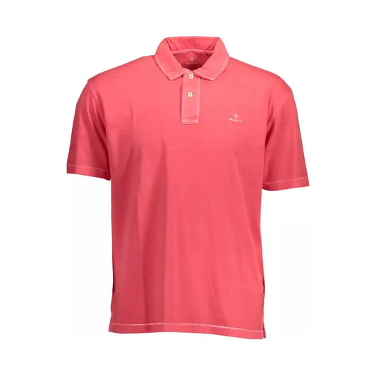 Gant Pink Cotton Men Polo Shirt Gant