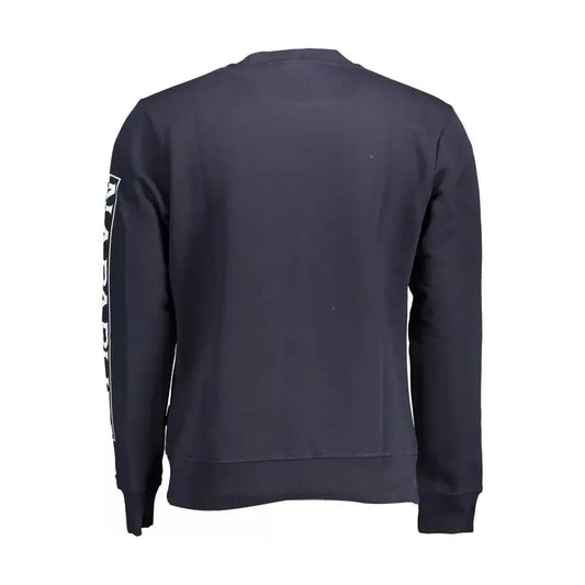 Napapijri Blue Cotton Men Sweater Napapijri