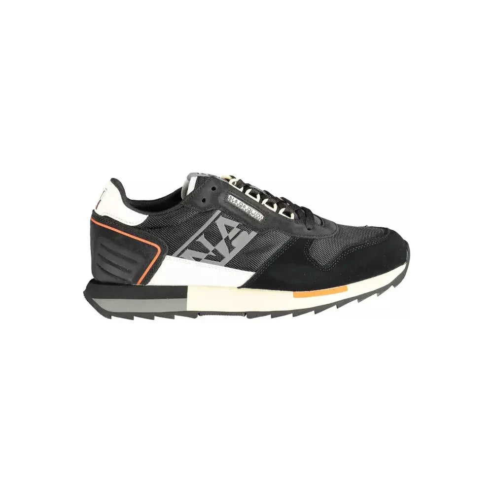 Napapijri Black Leather Men Sneaker Napapijri