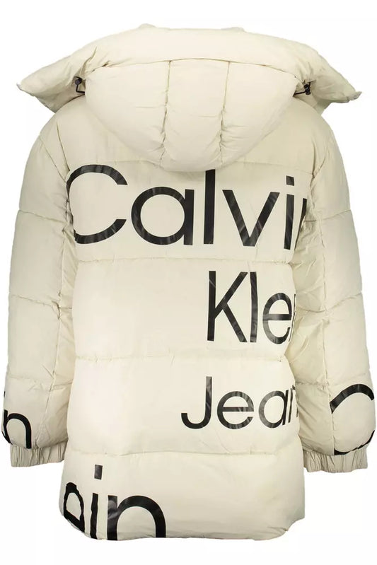 Calvin Klein Beige Polyester Men Jacket Calvin Klein