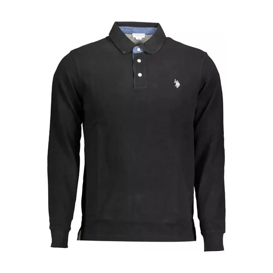 U.S. POLO ASSN. Black Cotton Men Polo Shirt U.S. POLO ASSN.