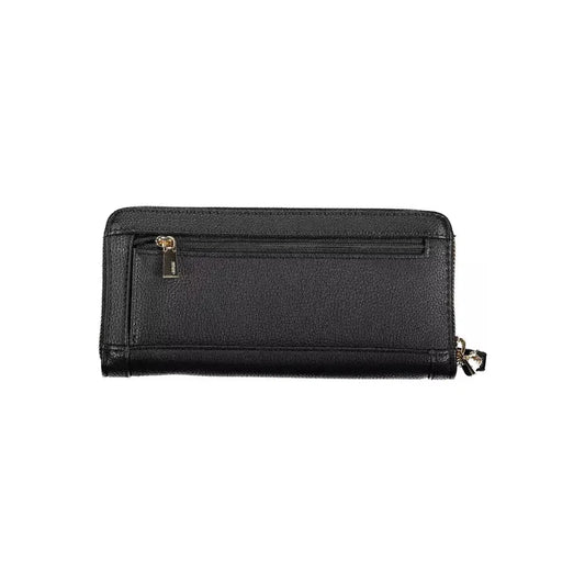 Guess Jeans Black Polyethylene Women Wallet Guess Jeans