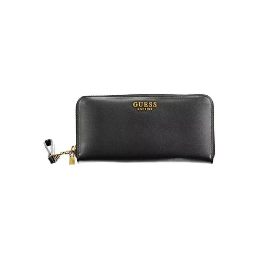 Guess Jeans Black Polyethylene Women Wallet Guess Jeans