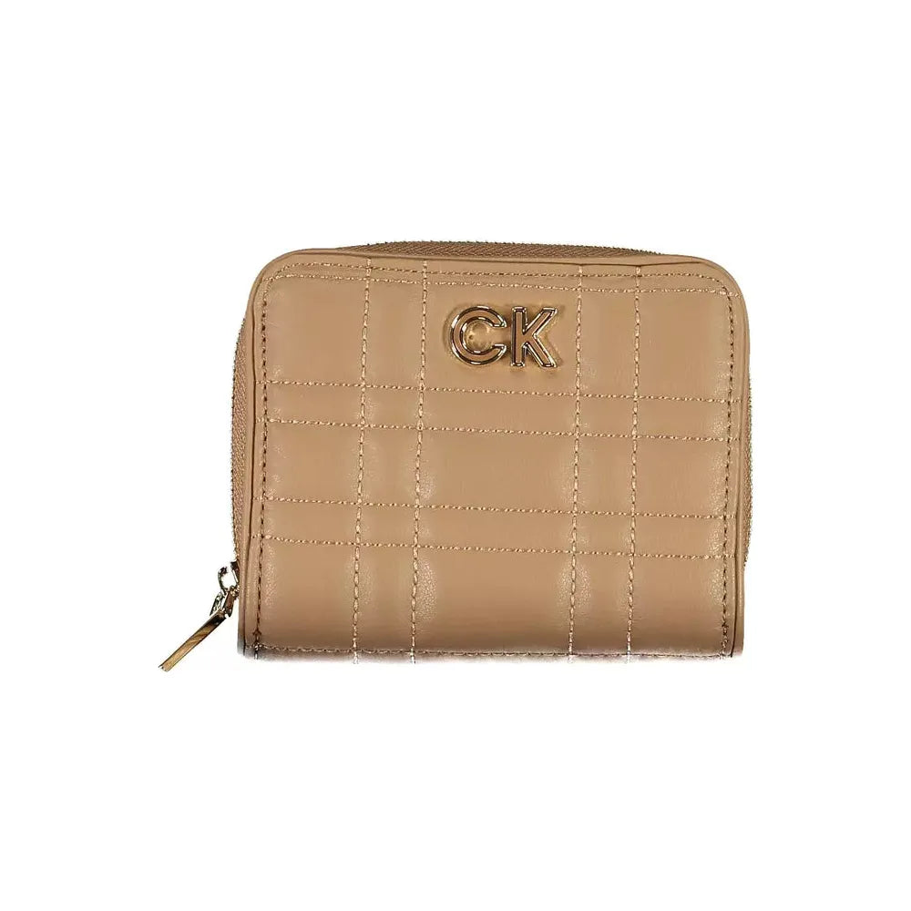 Calvin Klein Beige Polyester Women Wallet Calvin Klein