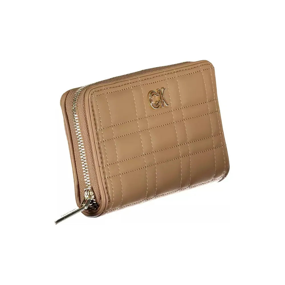 Calvin Klein Beige Polyester Women Wallet Calvin Klein