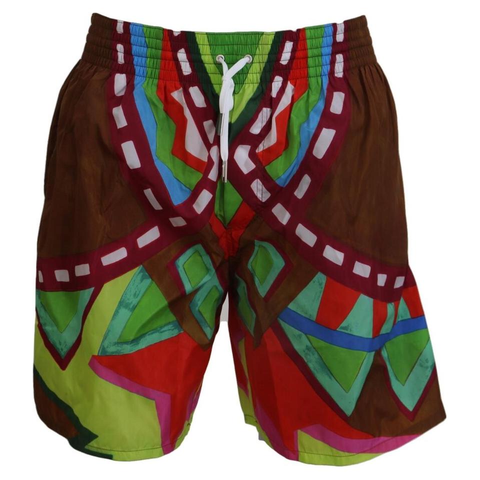 Dsquared² Multicolor Print Swim Shorts Boxer Style Dsquared²