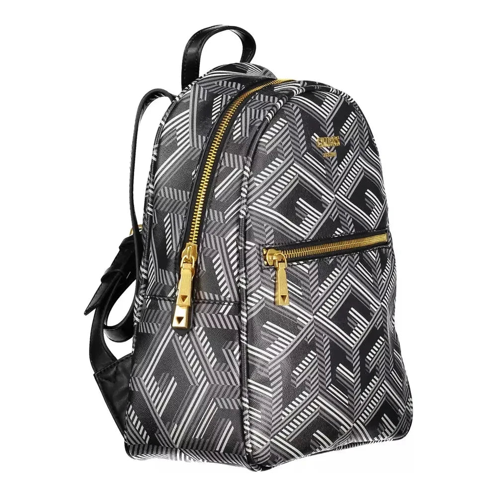 Guess Jeans Black Polyethylene Women Backpack Guess Jeans