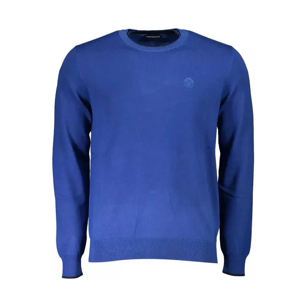 North Sails Blue Cotton Men Sweater North Sails