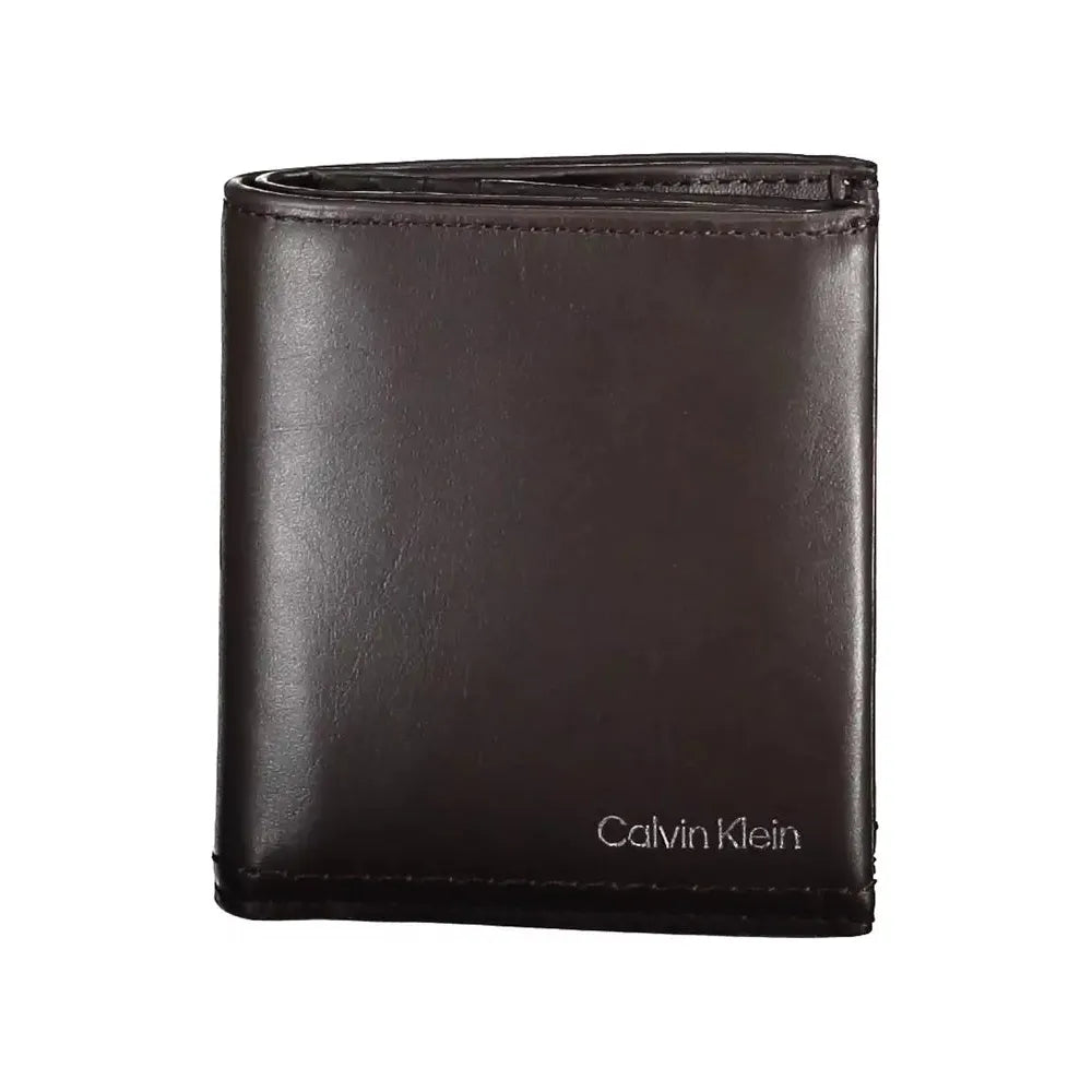 Calvin Klein Brown Leather Men Wallet Calvin Klein