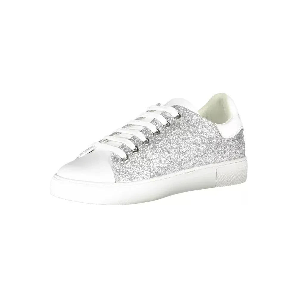 Emporio Armani Silver Polyester Women Sneaker Emporio Armani