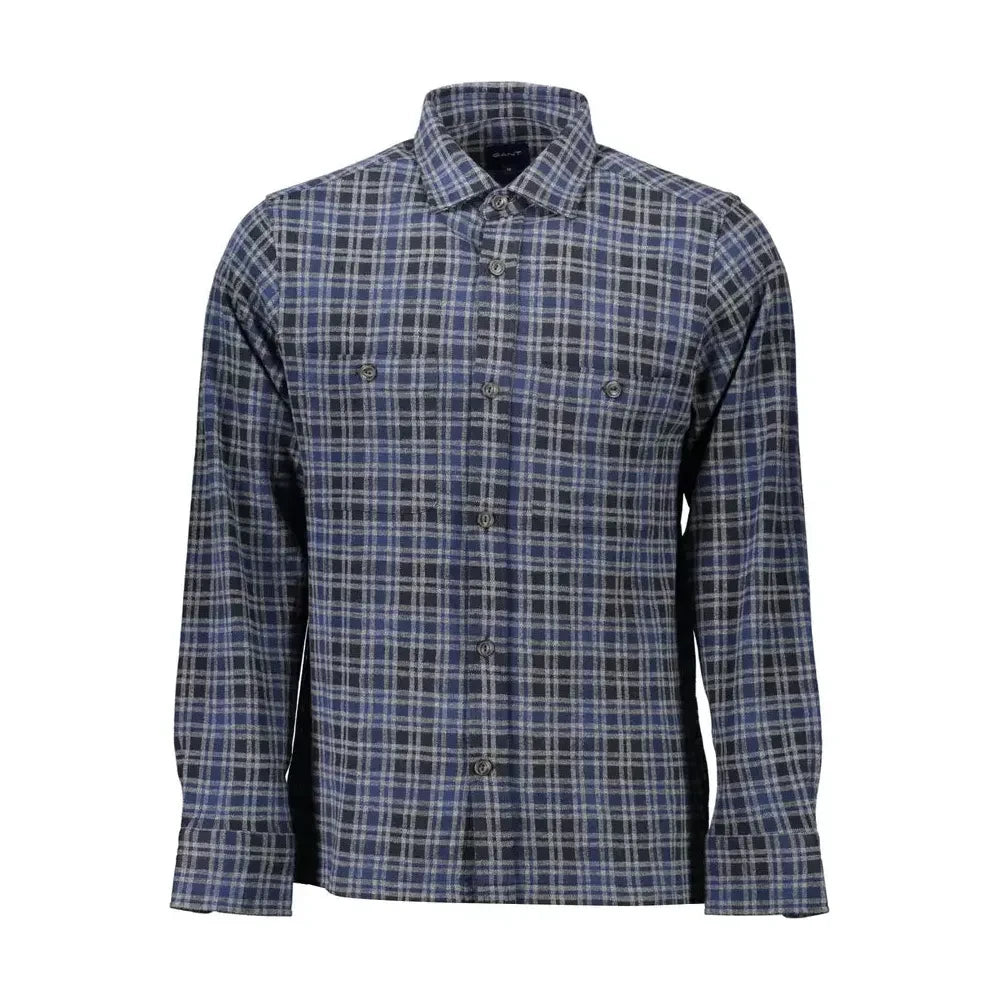 Gant Blue Cotton Men Shirt Gant