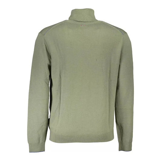 Napapijri Green Wool Men Sweater Napapijri