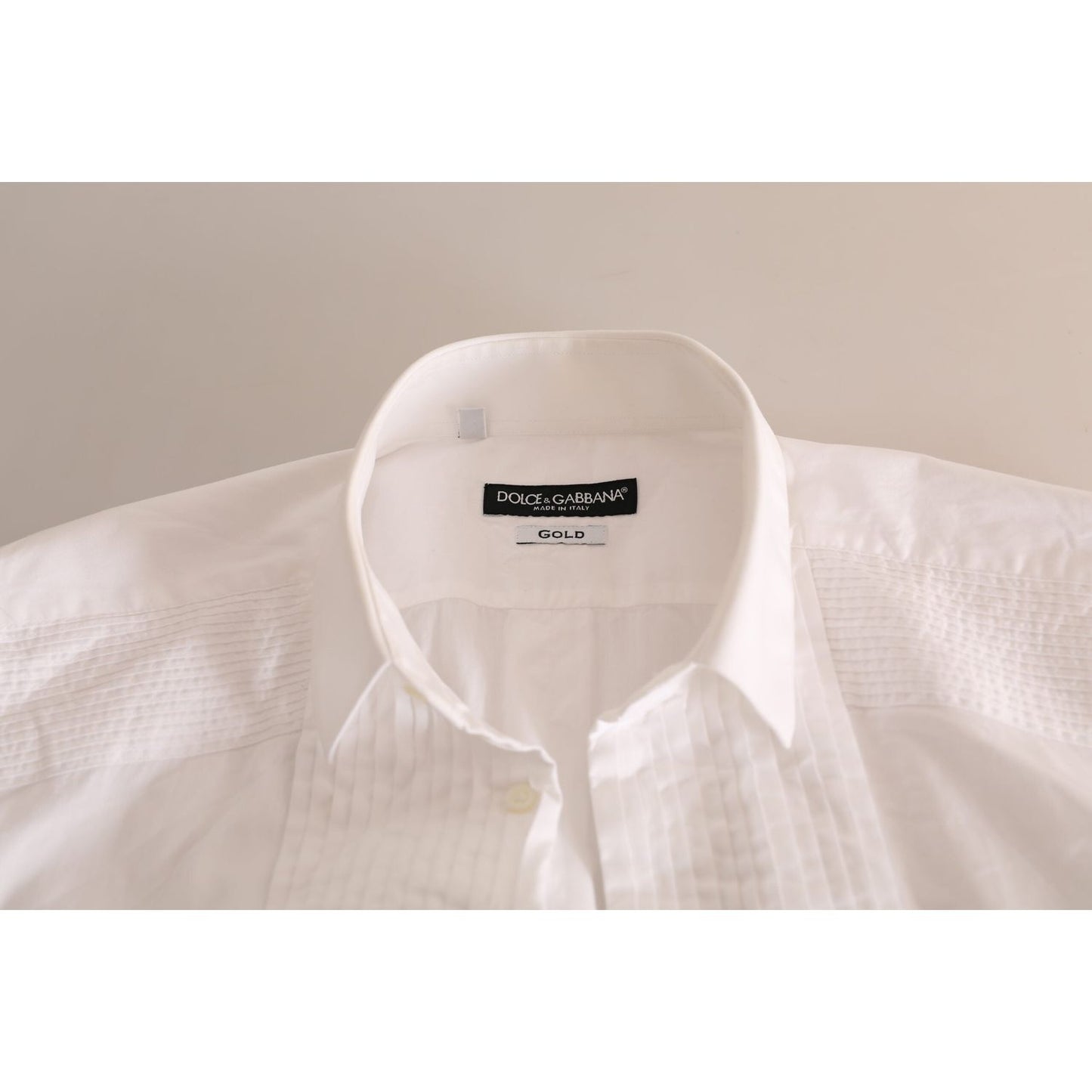 Dolce & Gabbana Elegant White Slim Fit Cotton Dress Shirt Dolce & Gabbana