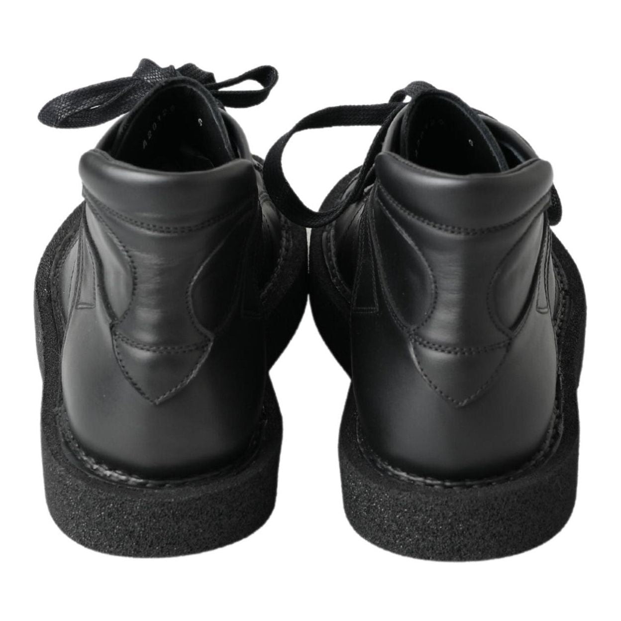 Dolce & Gabbana Black Leather Slip on Stretch Boots