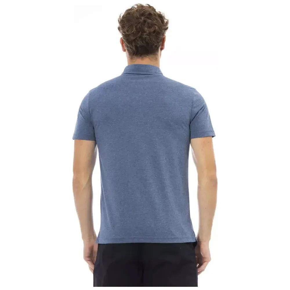 Baldinini Trend Blue Cotton Men Polo Baldinini Trend