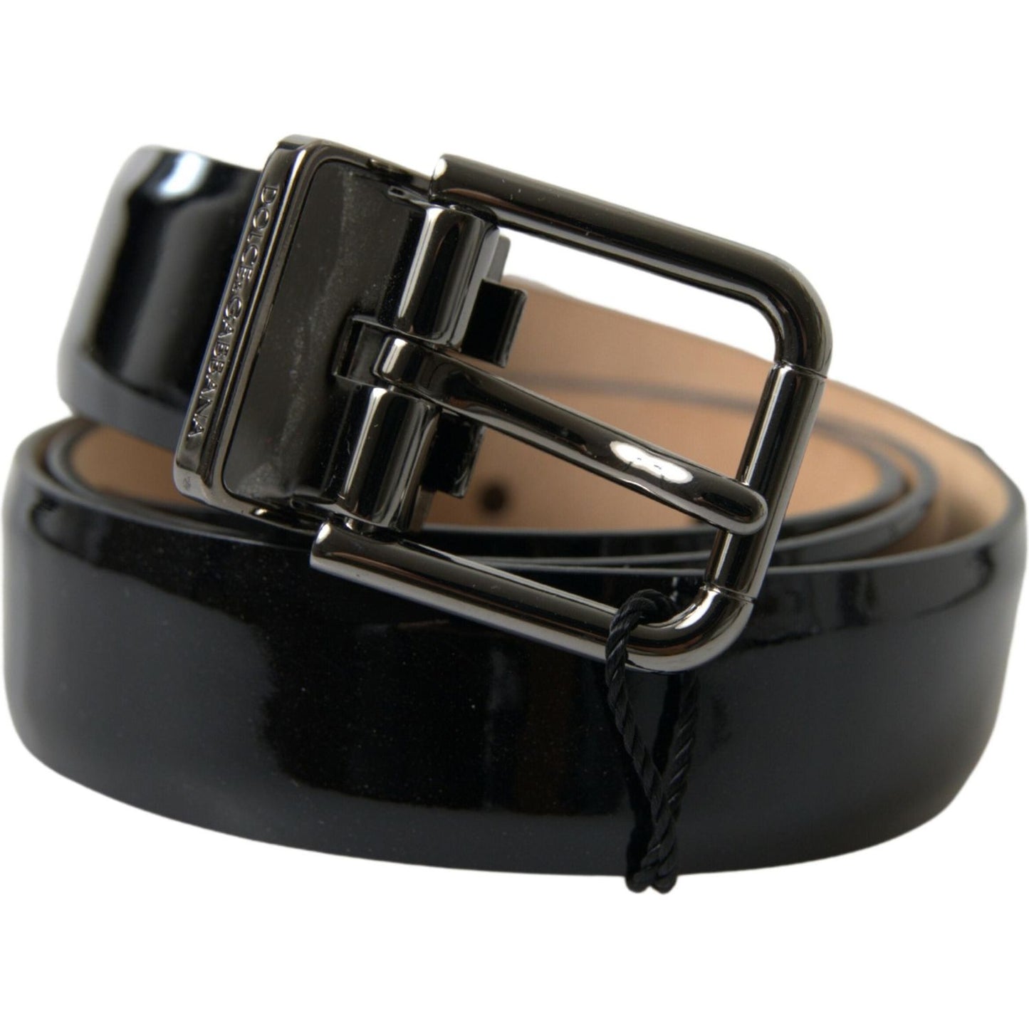 Dolce & Gabbana Elegant Black Leather Belt with Metal Buckle Dolce & Gabbana