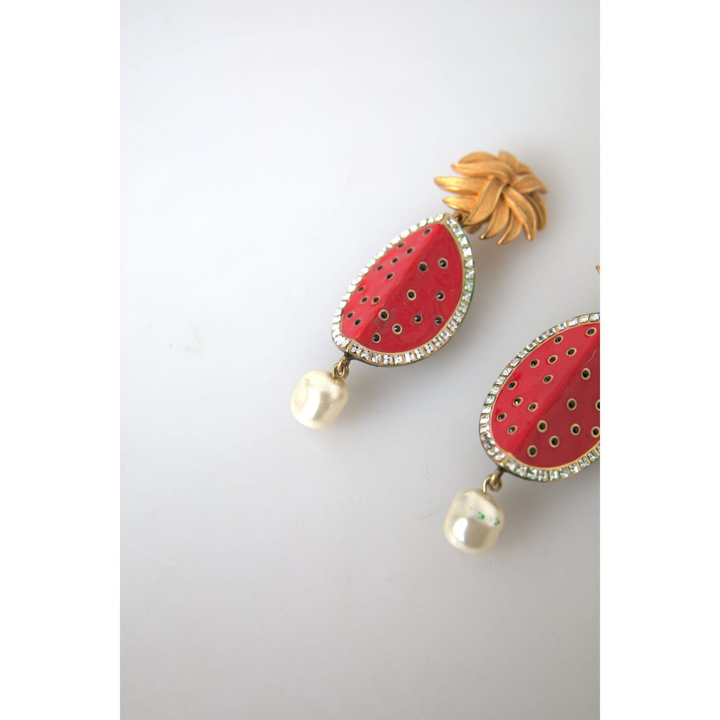 Dolce & Gabbana Radiant Red Watermelon Clip-On Earrings Earrings Dolce & Gabbana