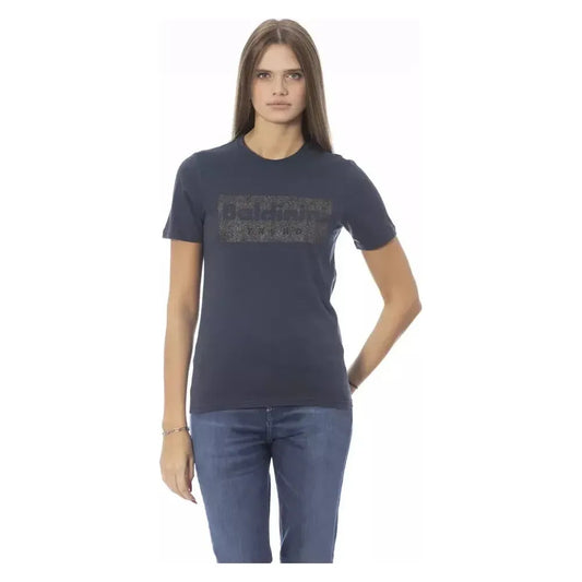 Baldinini Trend Blue Cotton Women T-Shirt Baldinini Trend