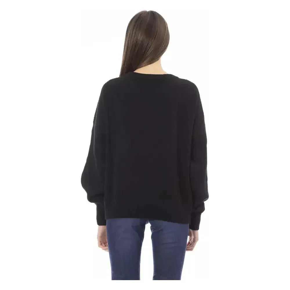 Baldinini Trend Black Wool Women Sweater Baldinini Trend