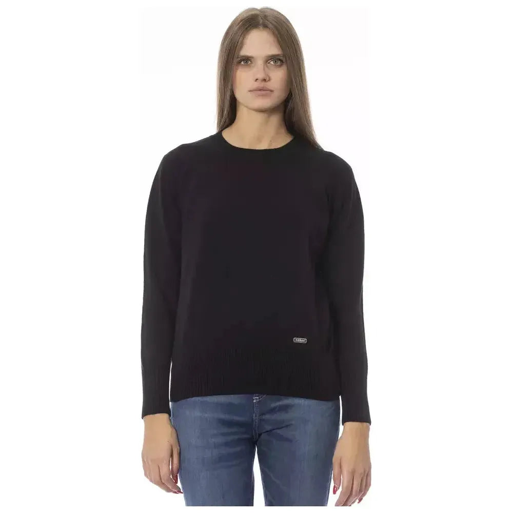 Baldinini Trend Black Wool Women Sweater Baldinini Trend