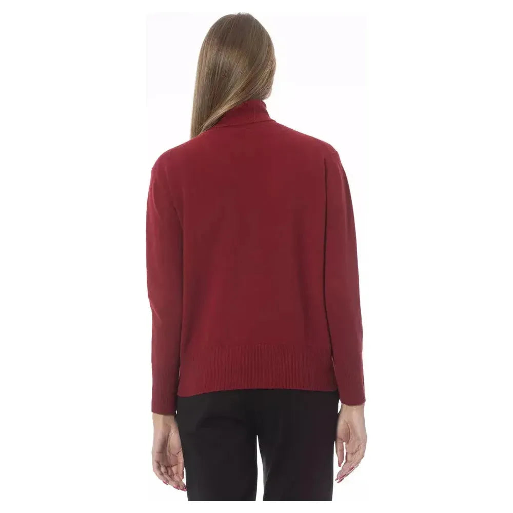 Baldinini Trend Red Wool Women Sweater Baldinini Trend Saddle Brown