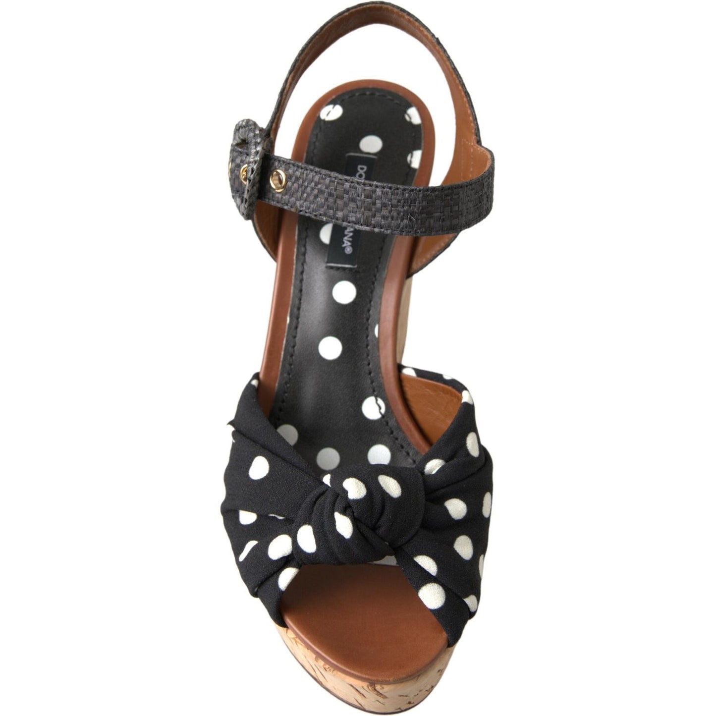 Dolce & Gabbana Chic Polka-Dotted Ankle Strap Wedges Dolce & Gabbana