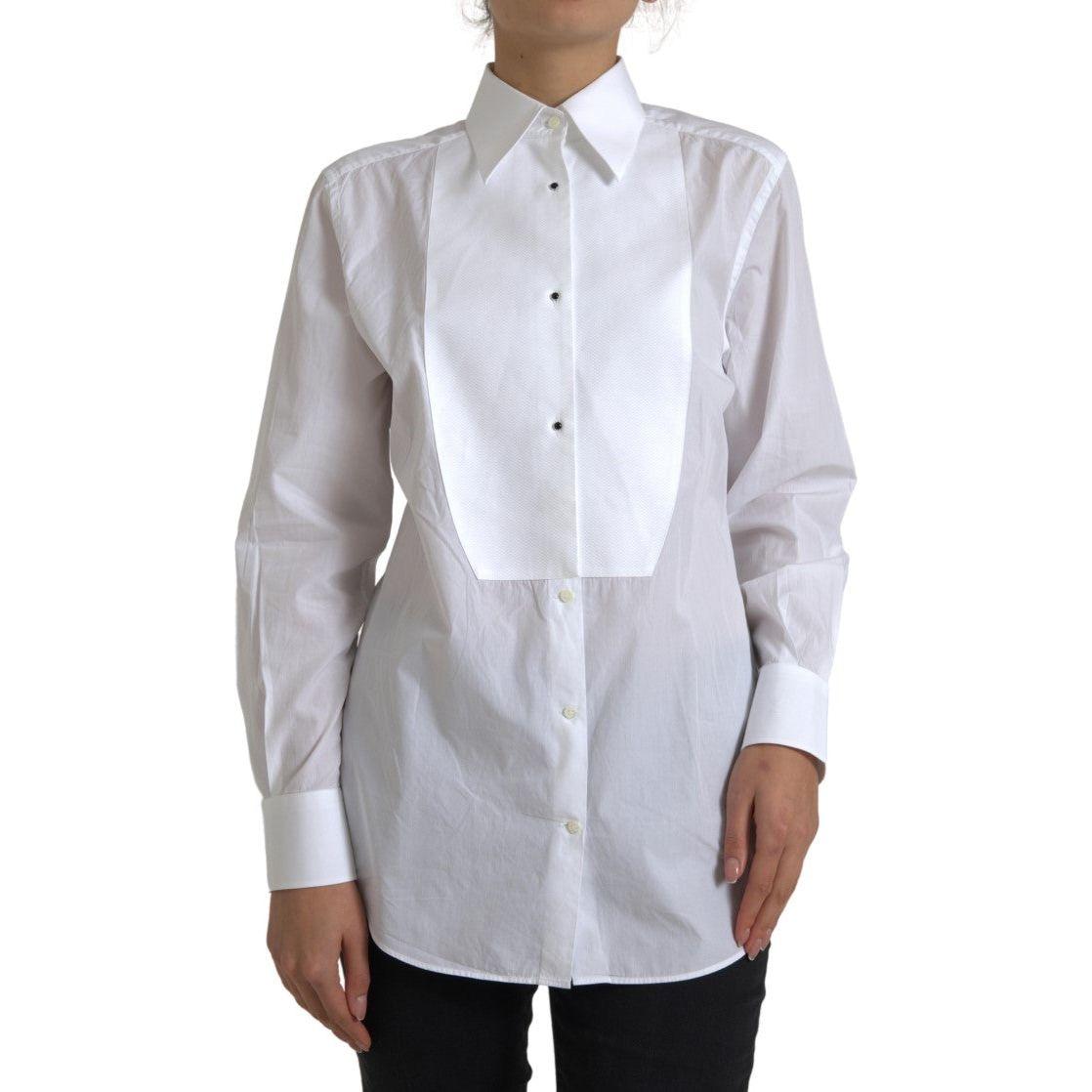 Dolce & Gabbana Elegant White Cotton Poplin Dress Shirt Dolce & Gabbana